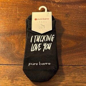 NWT Pure Barre “I Tucking Love You” Sticky Socks size S
